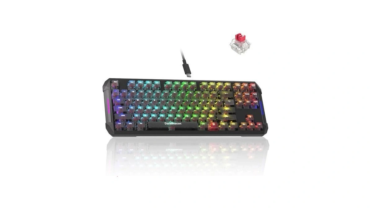 Darkbeacon Flux87 He Mechanical Gaming Keyboard Wired, Hall Effect Magnetic