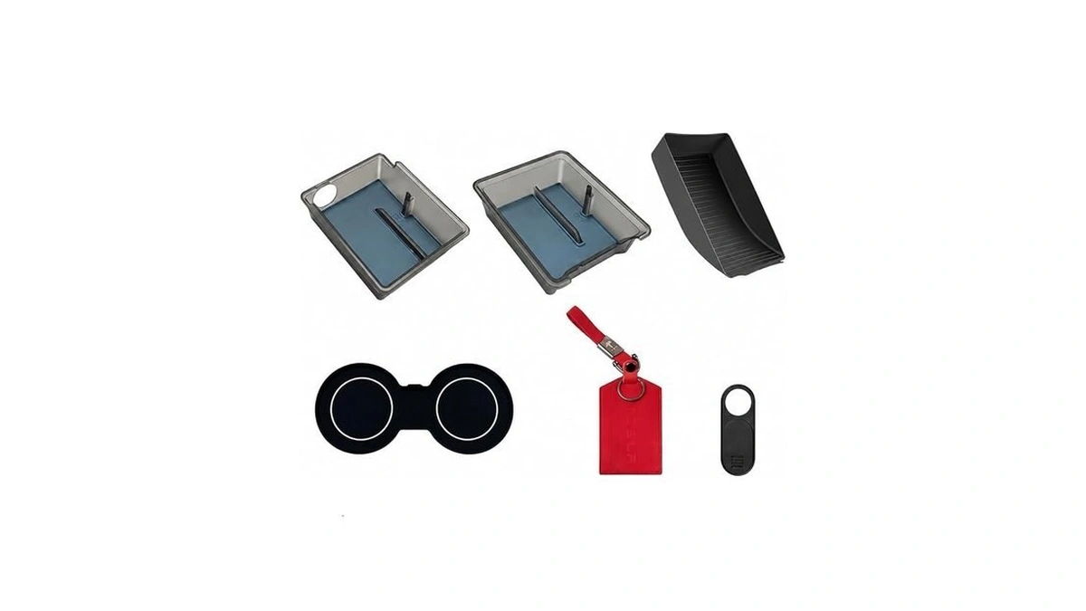Tesheer 7pcs Center Console Organizer Tray For Tesla Model 3/y