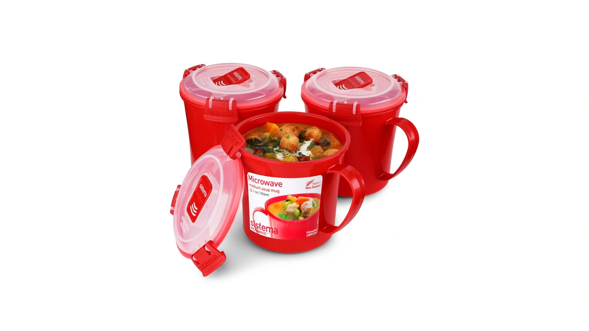 Sistema Microwave Soup Mugs | 656 Ml | Microwave Food