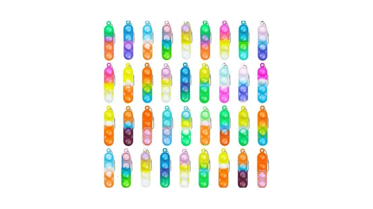 36 Pcs Pop Its Keychain Kids Valentines Party Favors Pop