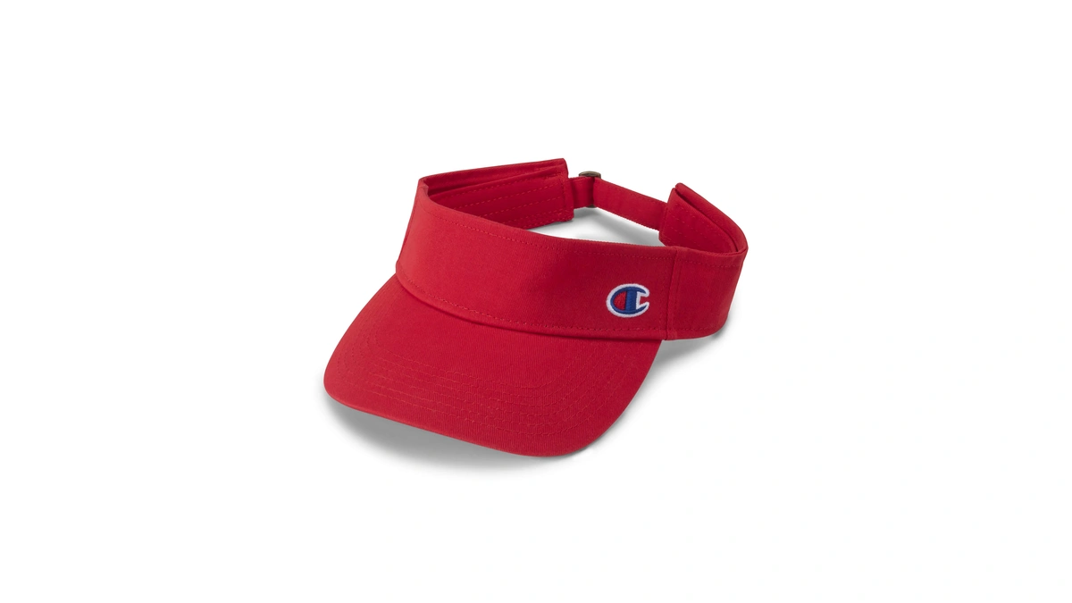 Champion Mens Our Father Visor Headband, Medium Red, One Size