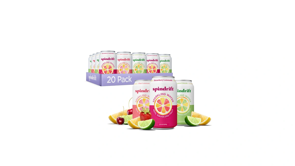 Spindrift Lemonade 3 Flavor Variety 20 Pack,12 Fl Oz (pack