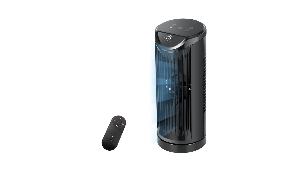 Personal Tower Fan For Bedroom With Remote, Portable Desk Table
