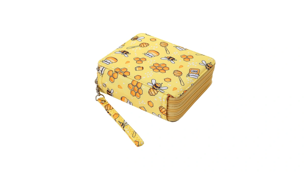 Lbxgap Portable Colored Printing Pattern Pencil Case Holds 72 Pcs