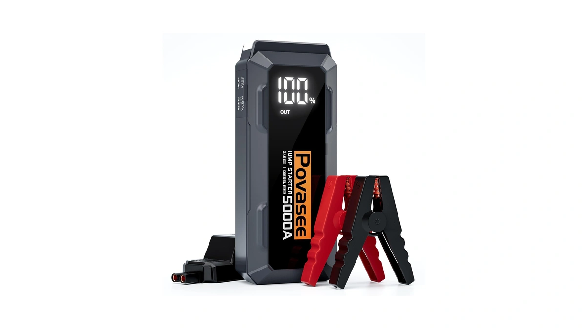 5000a Jump Starter Povasee A40 Car Batteryjump Starter, 12v Jump