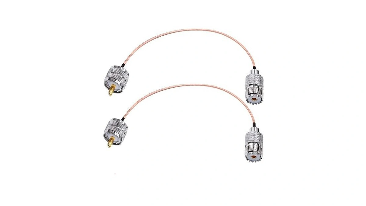Tuolnk Uhf Male To Dual Female Cable Rg316 Pl259 To