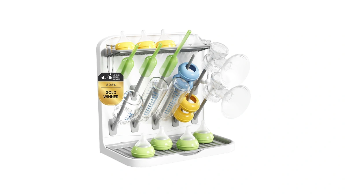 Lifewit Baby Bottle Drying Rack With 10 Hooks, Newborn Essentials