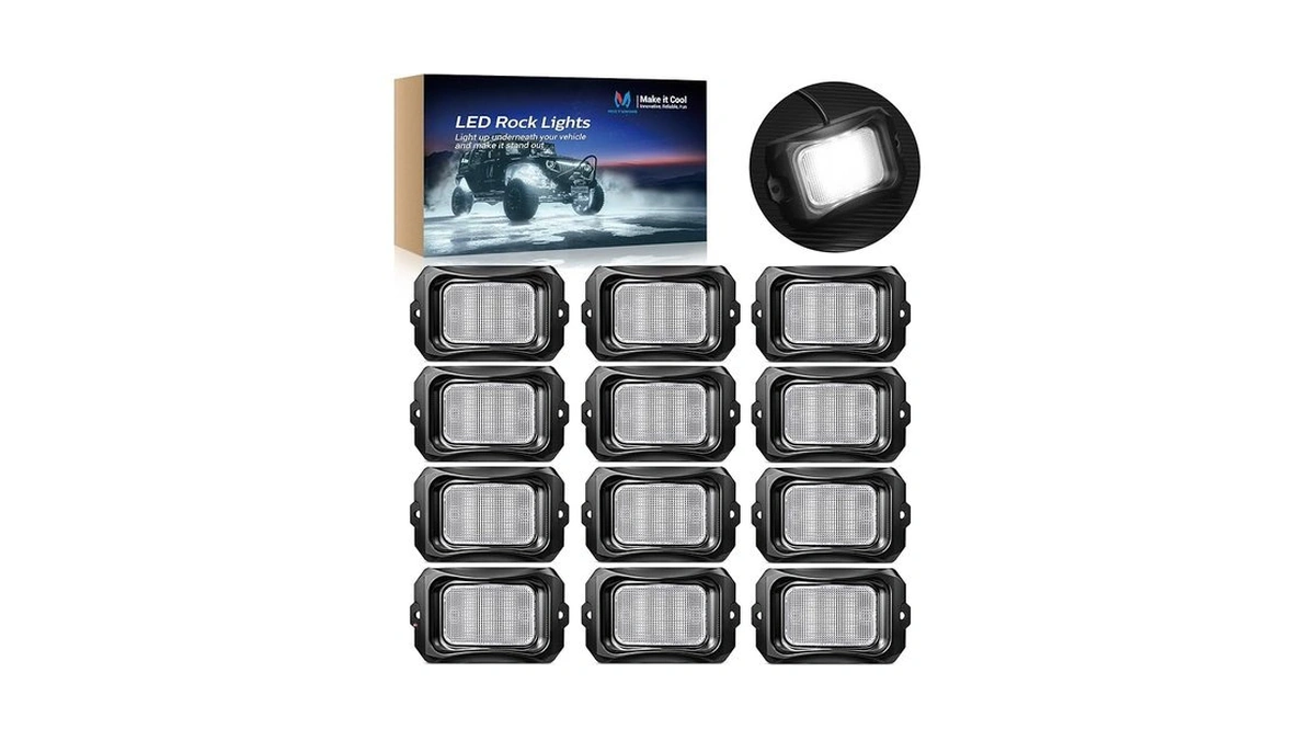Mictuning C2 Curved Whit Rock Lights - 12 Pods Underglow