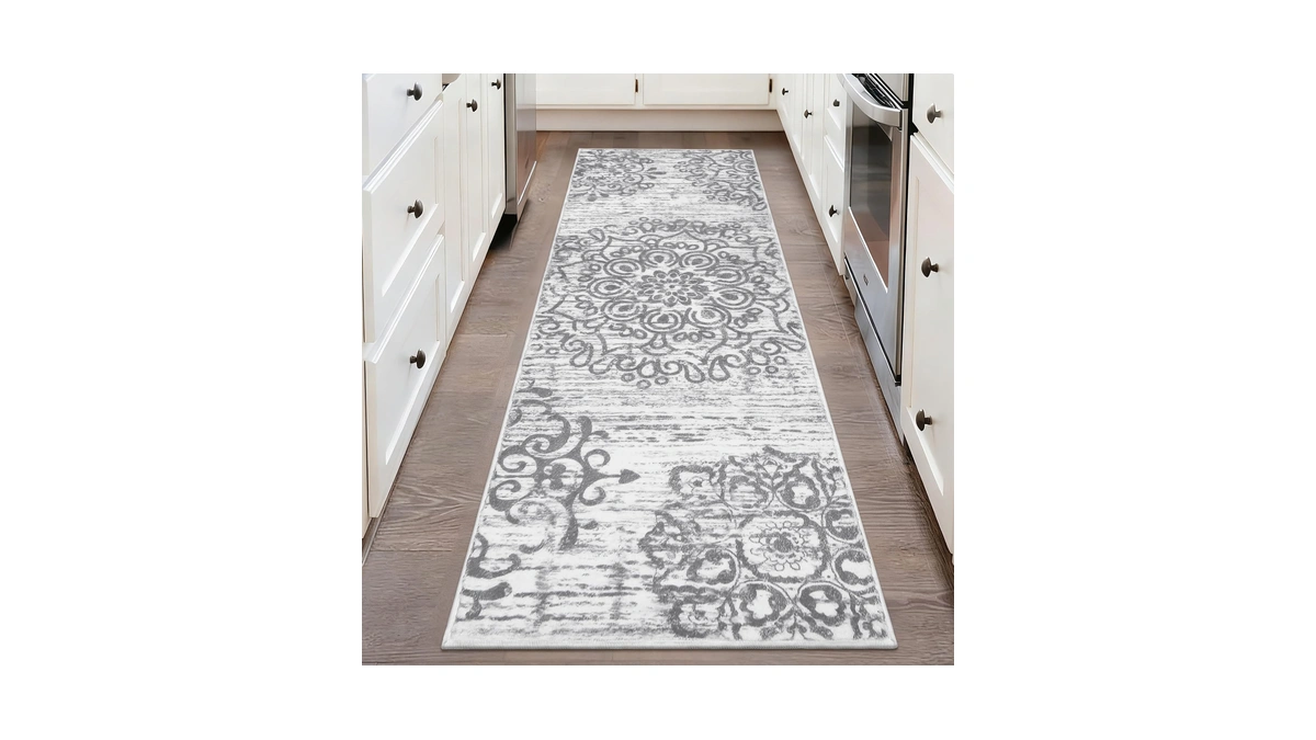 Hebe Hallway Runner Rug 2'x6' Washable Vintage Kitchen Rugs Non