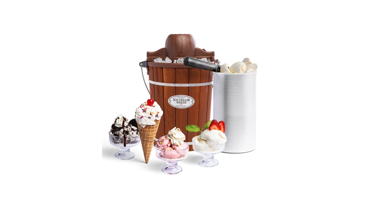 Nostalgia Electric Ice Cream Maker With 6 Qt Capacity -