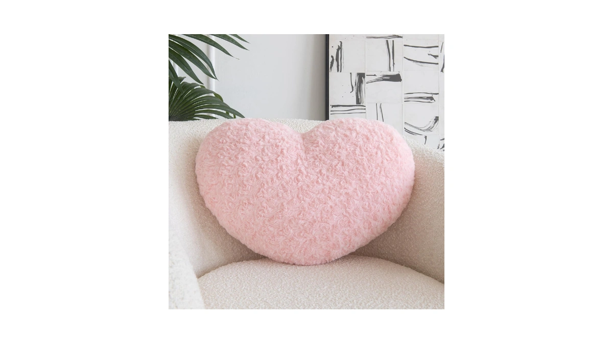 Zcnyclam Heart Pillow, Soft Heart Shaped Pillow With Room Decorative