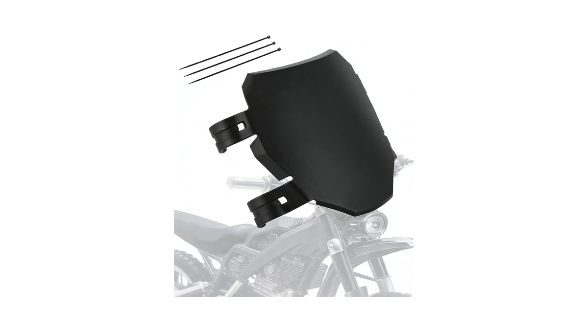 Black Front License Number Plate For Electric Dirt Bike, Universal