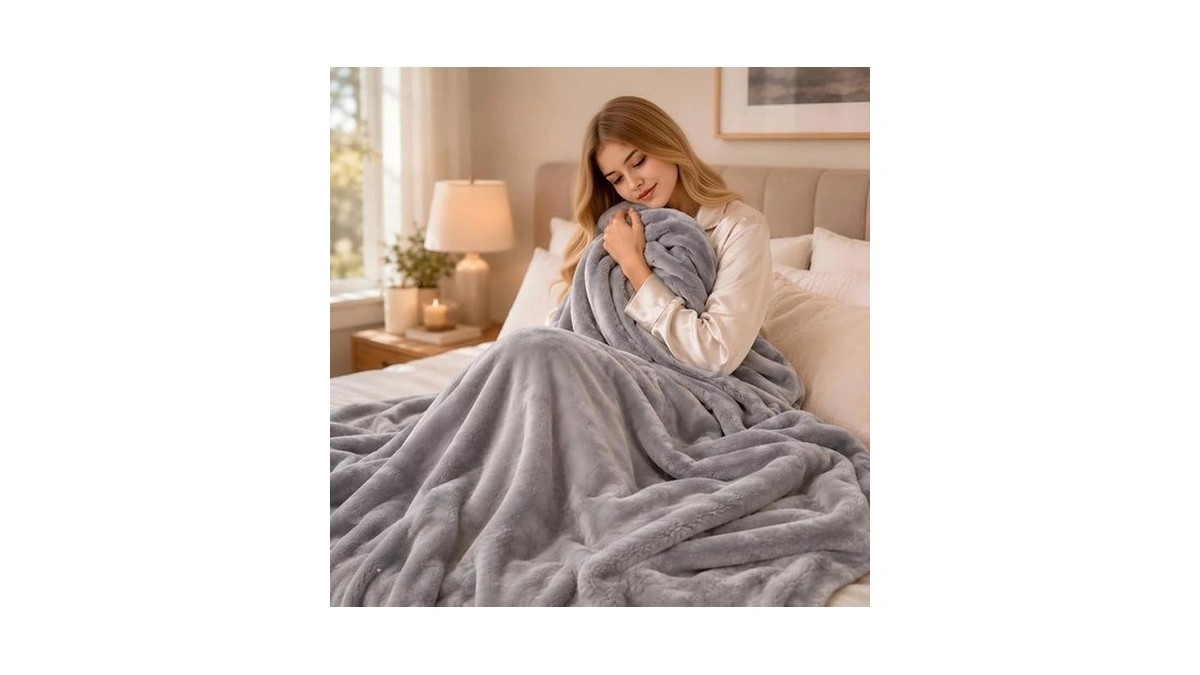 Ondan Electric Heated Blanket Full Size 72"x84", Microplush Fast Heating