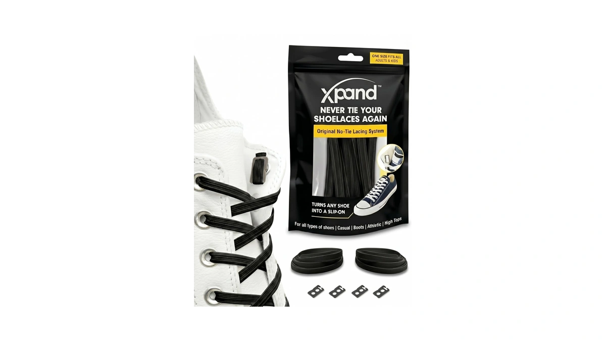 Xpand No Tie Elastic Shoe Laces For Adults & Kids,