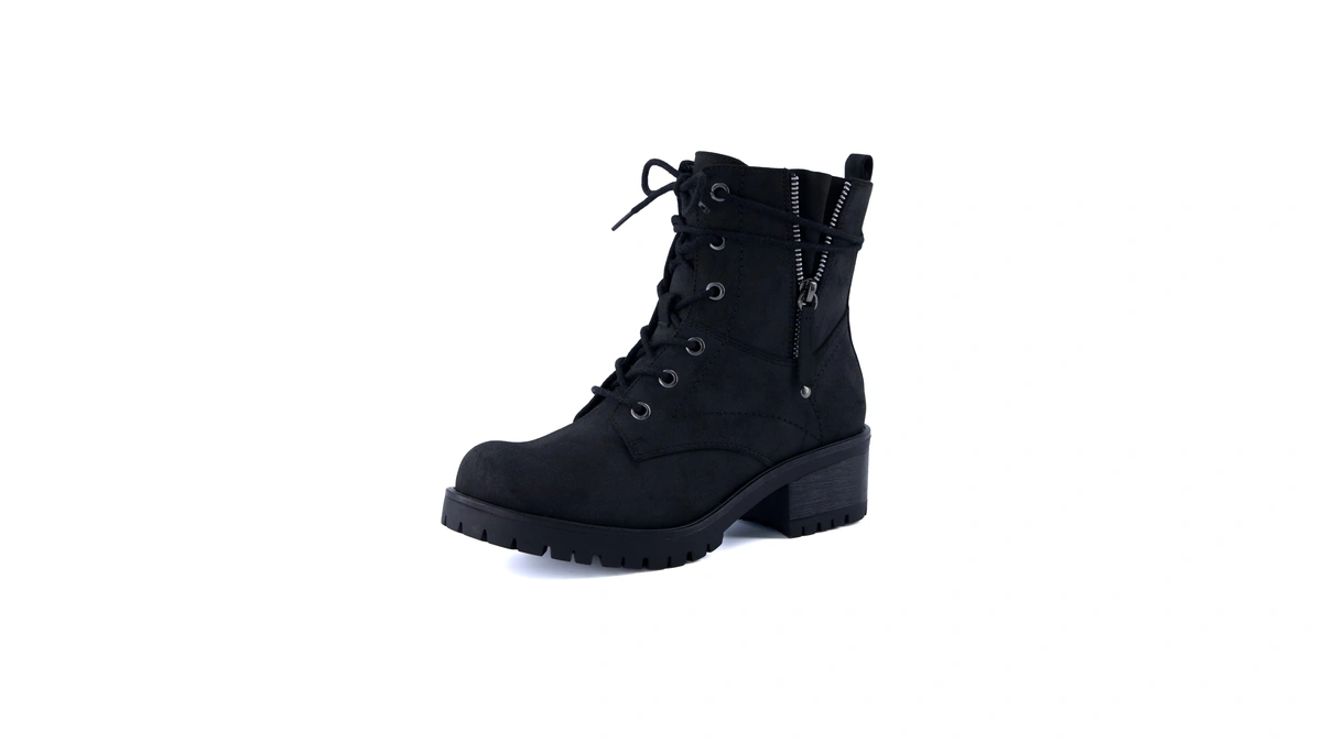 Dunes Kobe Womens Combat Boots – Stylish Lace-up Design With