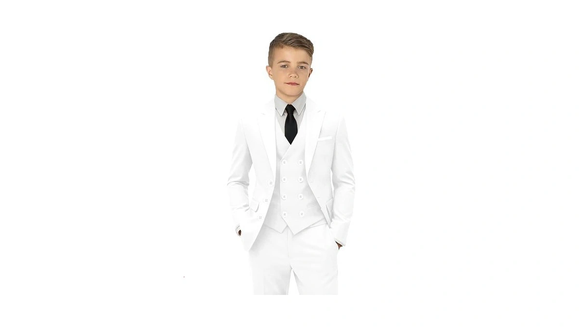 Yavakoor Kids Tuxedo Suits For Boys Double Breasted Suits Size