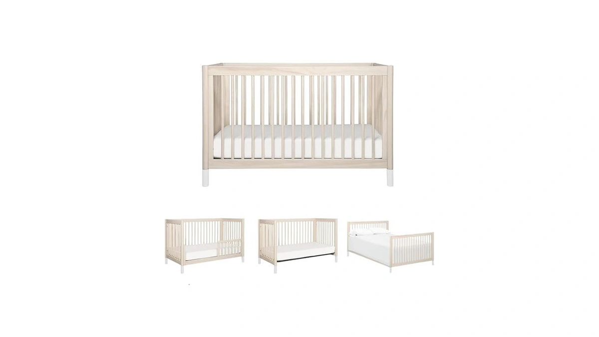 Babyletto Gelato 4-in-1 Convertible Baby Crib With Wooden Toddler Bed,