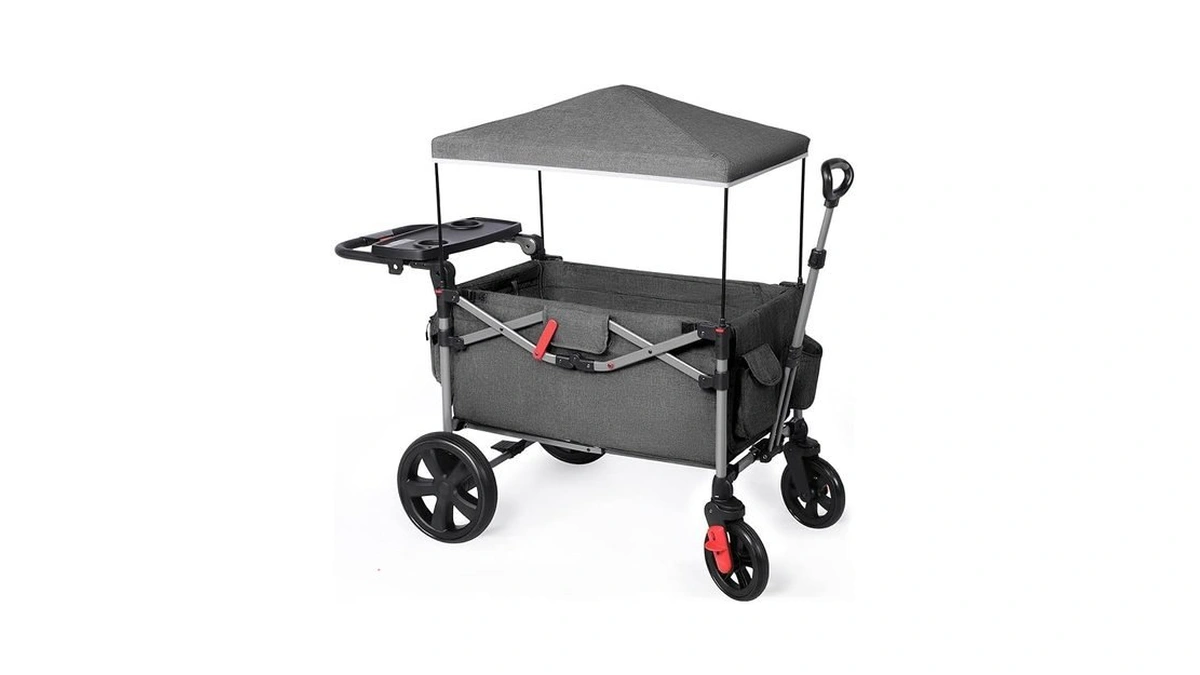 Ever Advanced Foldable Wagons For Two Kids & Cargo, Collapsible