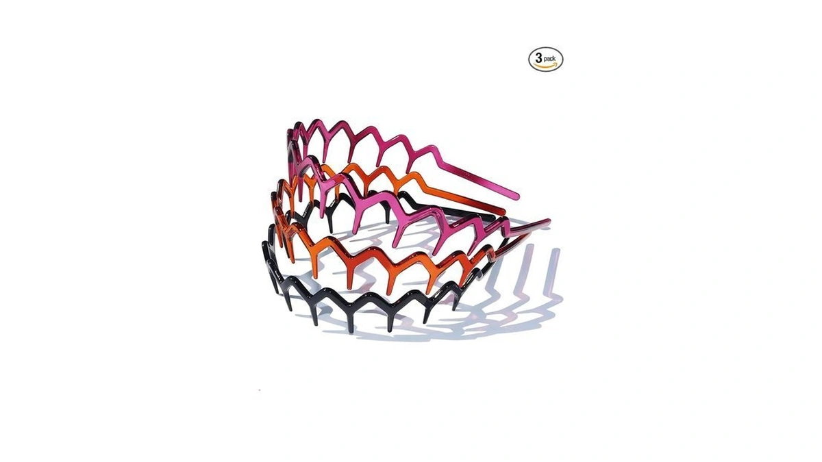 3pcs Zig Zag Headbands For Women Non Slip, Zigzag Hair