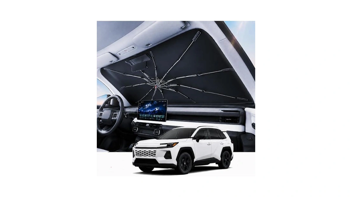 Reevaa 2026 Upgraded Windshield Sun Shade Umbrella [100% Sun Protection