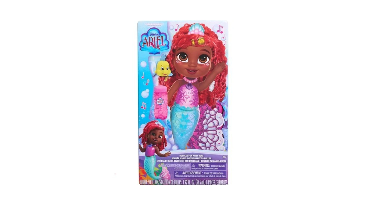 Just Play Disney Junior Bubbles Fun Ariel Doll And Accessories