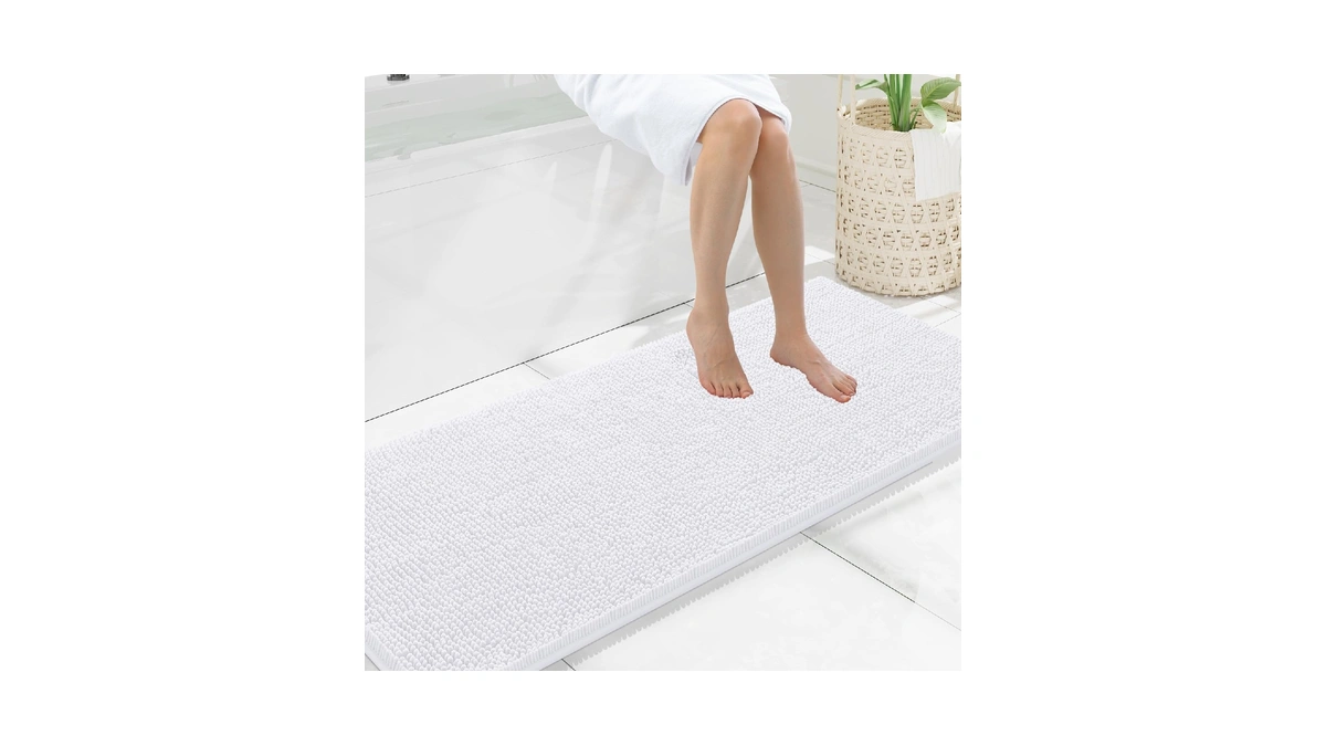 Smiry Luxury Chenille Bathroom Rugs 59x20, Extra Soft And Absorbent