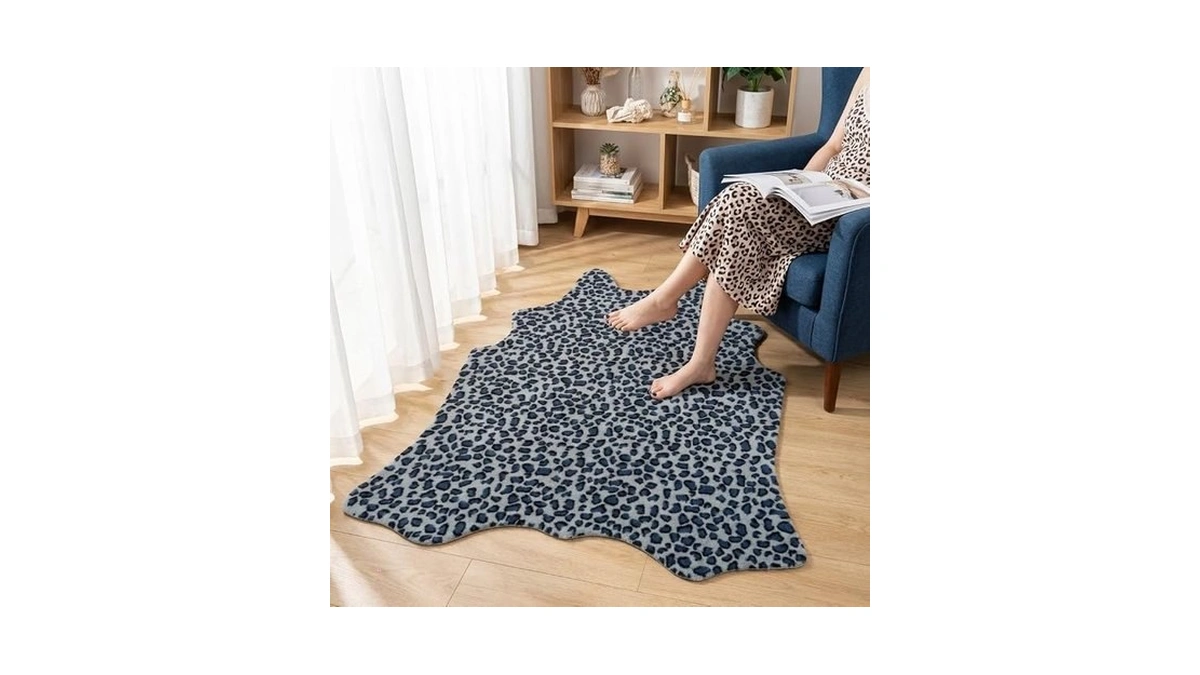 Mustmat Faux Leopard Rug - Cheetah Print Rug,area Rugs Western