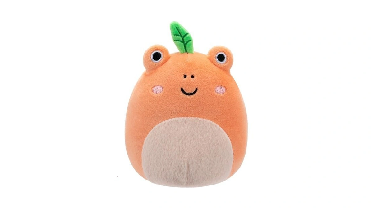 Squishmallows Original 5-inch Fatima Peach Frog With Fuzzy Belly -