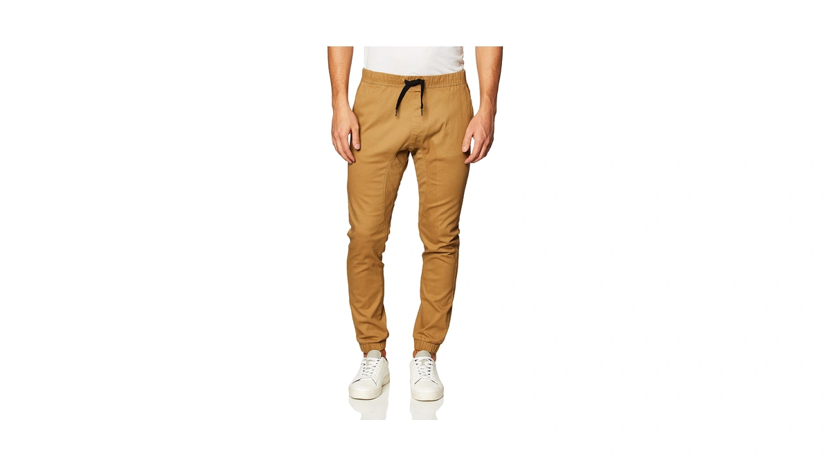 Southpole Young Men’s Basic Stretch Twill Jogger Pants Pants, Tobacco,
