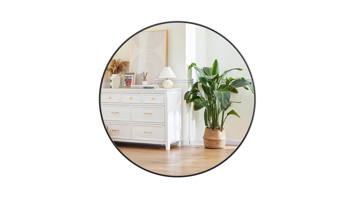 Round Mirror, 24 Inch Circle Mirror, Hd Eco-friendly Round Bathroom