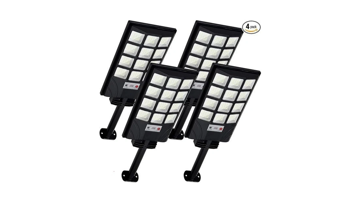 Nxoled Solar Street Lights Outdoor Waterproof, 4 Pack Outdoor Solar