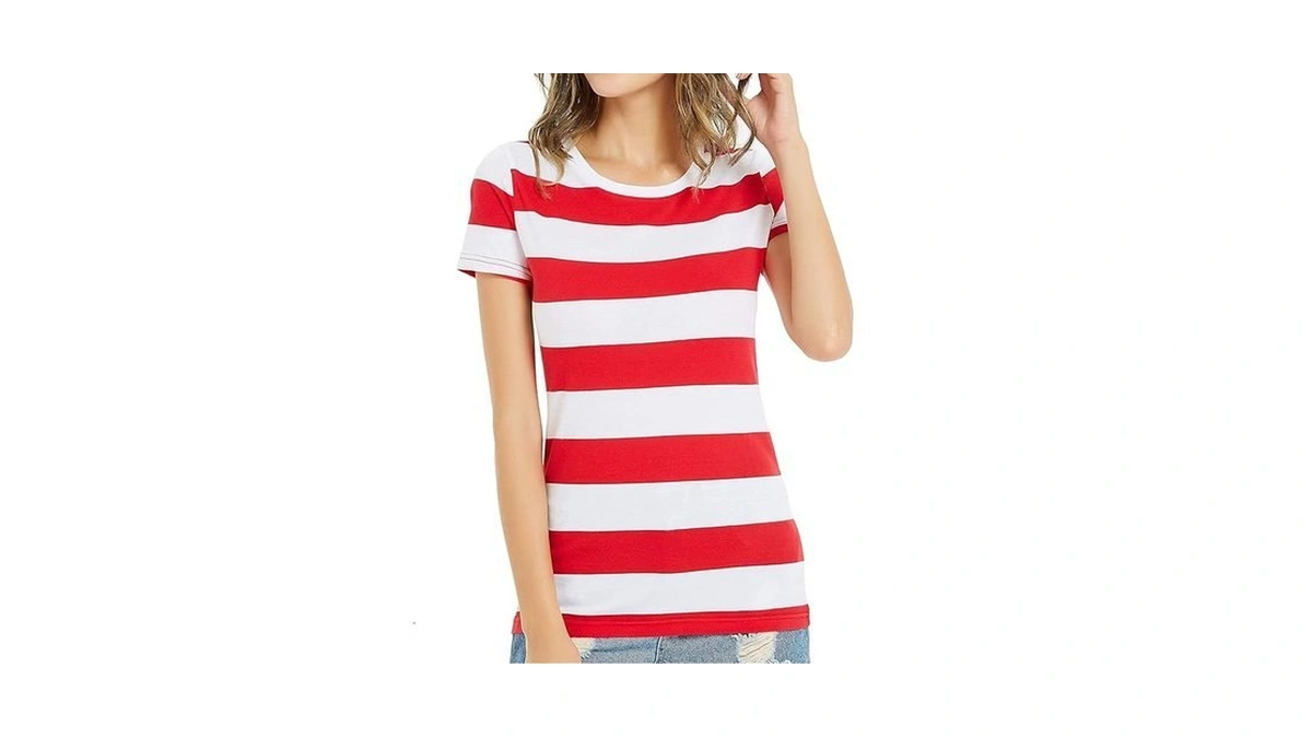Striped T Shirt Women Crew Neck Short Sleeve Stripes Tees