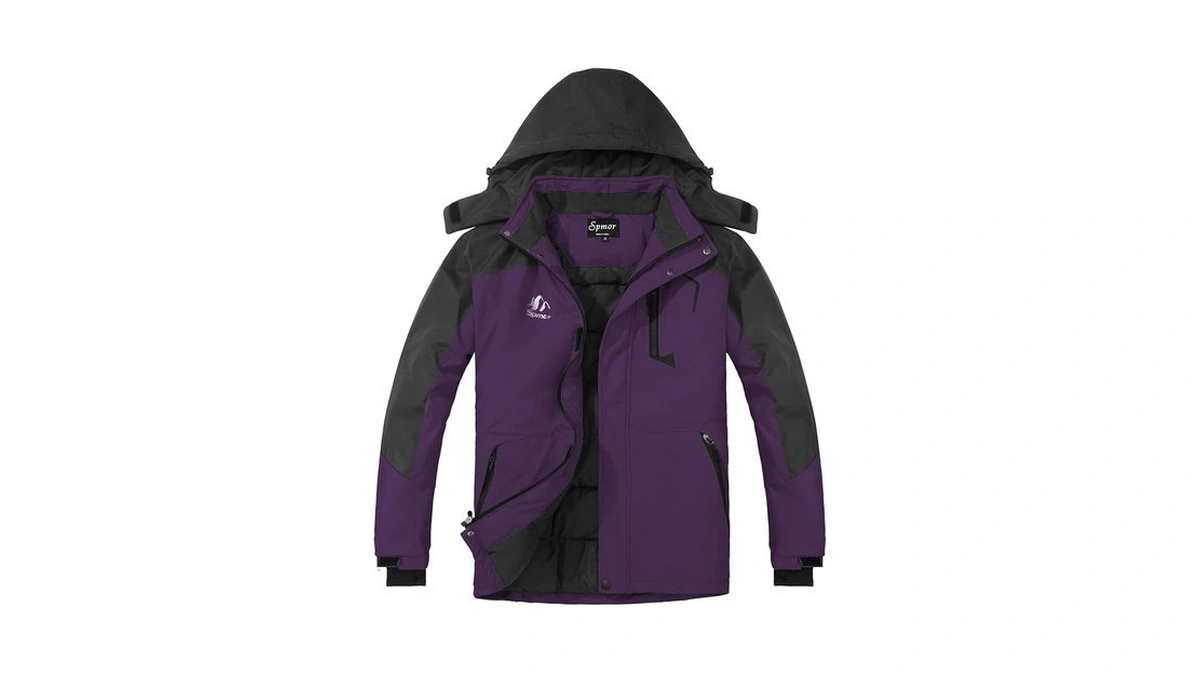 Spmor Women's Waterproof Ski Jacket Hooded Snowboard Coat Windproof Winter