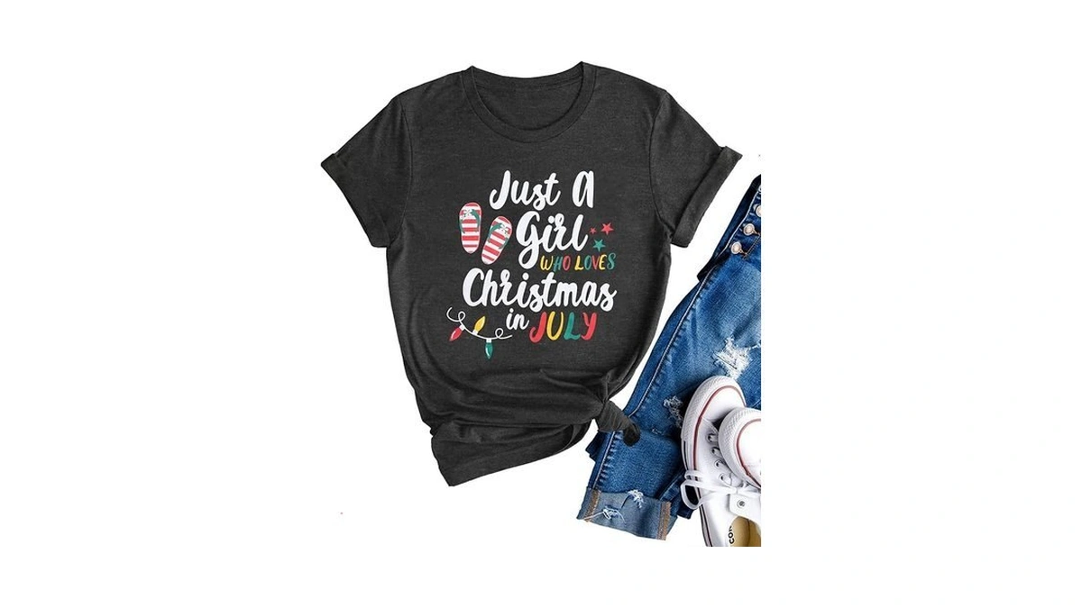 Just A Girl Who Loves Christmas July Shirt Women Hawaiian