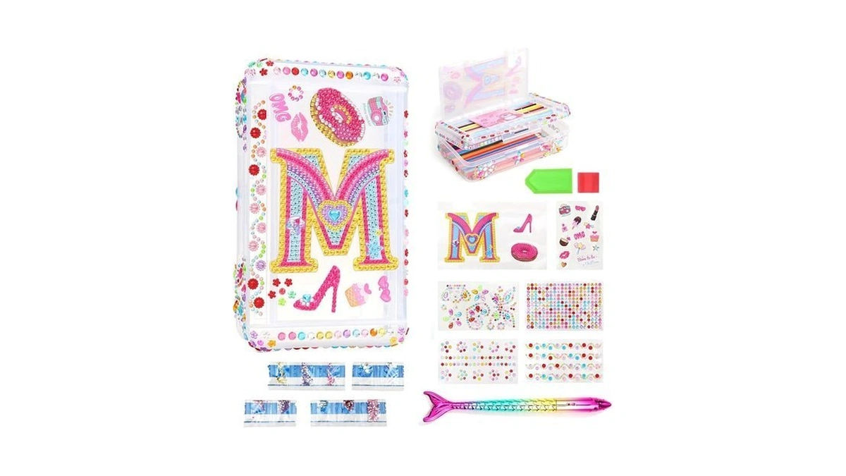 Maigozon 1pcs Clear Pencil Case, Plastic Pencil Box, Large Crayon