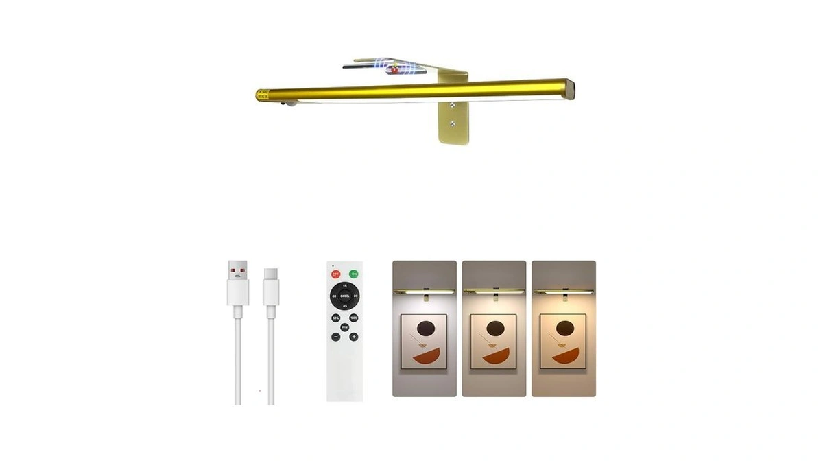 12" Picture Lights For Wall, Motion Sensor Rechargable Picture Light