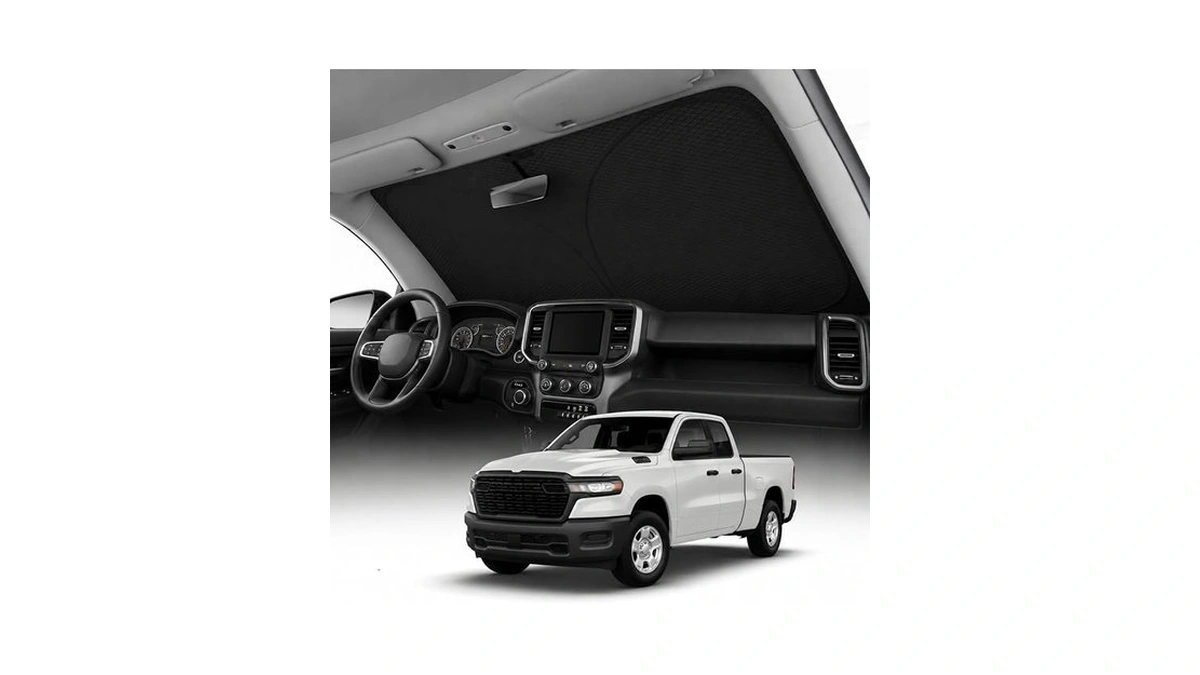 Reevaa 2026 3rd Pro Windshield Sunshade For 2019-2026 Dodge Ram