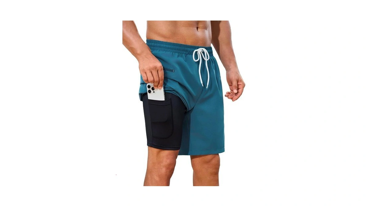 Incerun Mens Swim Trunks 9 Inch Bathing Suit Men Swimsuit