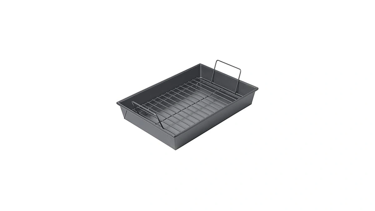 Chicago Metallic Professional Non-stick Roast Pan With Non-stick Rack, 13-inch-by-9-inch