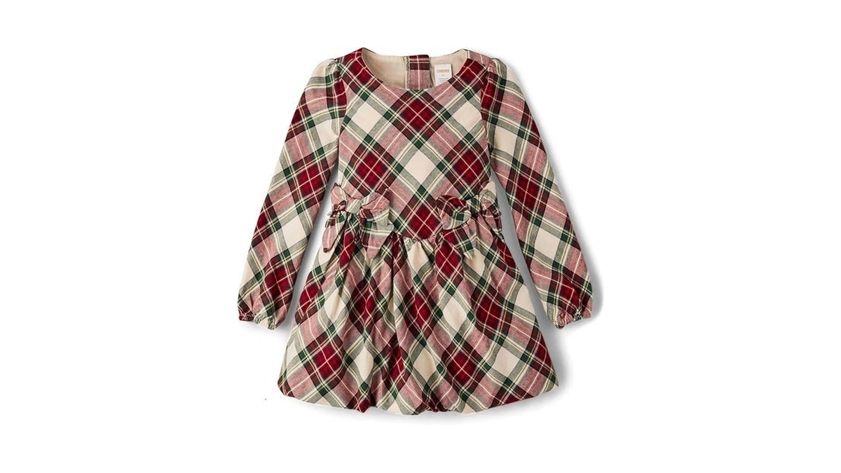 Gymboree,girls,and Toddler Holiday Dressy Dresses,holiday Plaid Bubble,12 Months,18 Months
