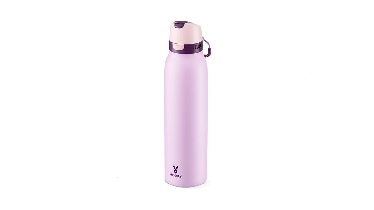 Meoky 24 Oz Stainless Steel Slim Water Bottle: Leak Proof