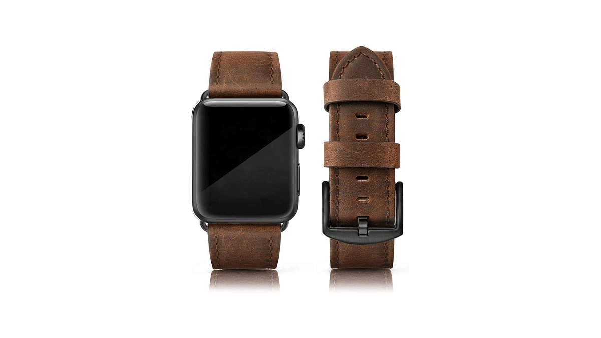 Edimens Leather Bands Compatible With Apple Watch 46mm 45mm 44mm