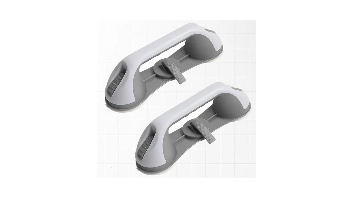 2-pack Grab Bars For Shower :3 Strong Suction Cups, No-drill
