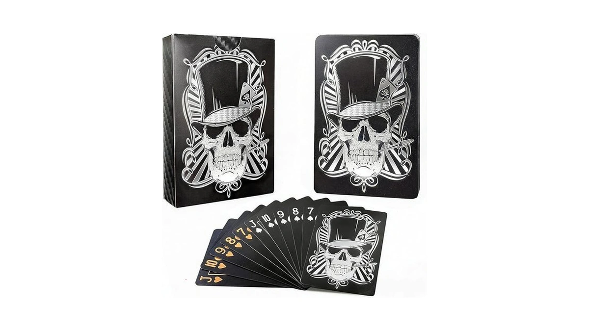 Halloween Playing Cards Deck – Waterproof Plastic Skull Card Game