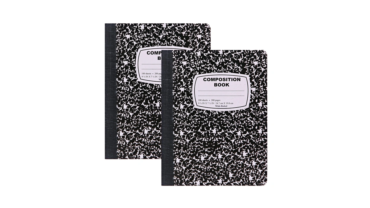 Enday Composition Notebook Hard Cover Marble Composition Notebook, 100 Sheets,