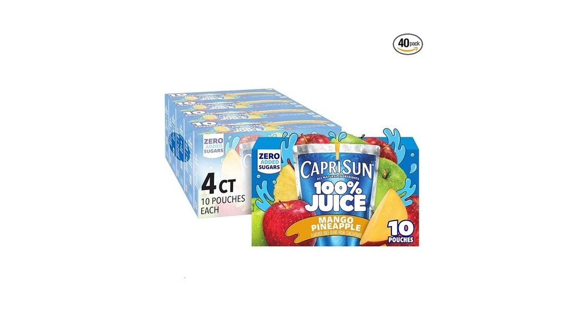 Capri Sun Mango Pineapple Flavored 100% Juice Blend From Concentrate