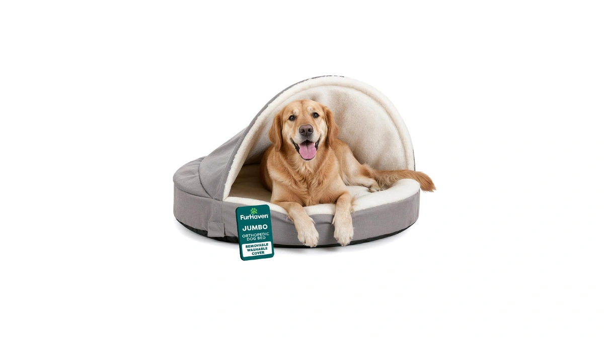 Furhaven 44" Round Orthopedic Dog Bed For Large Dogs W/