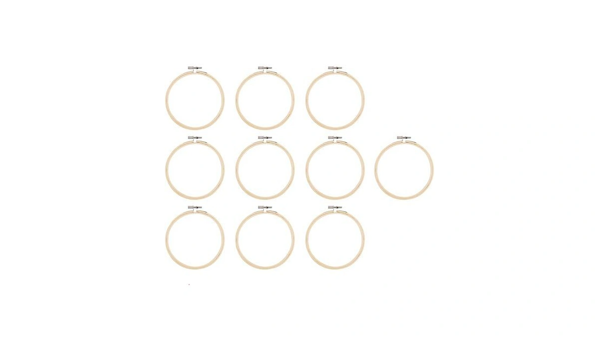 10 Pieces Small Embroidery Hoop,autuwintor Bamboo Circle Cross Stitch Hoop