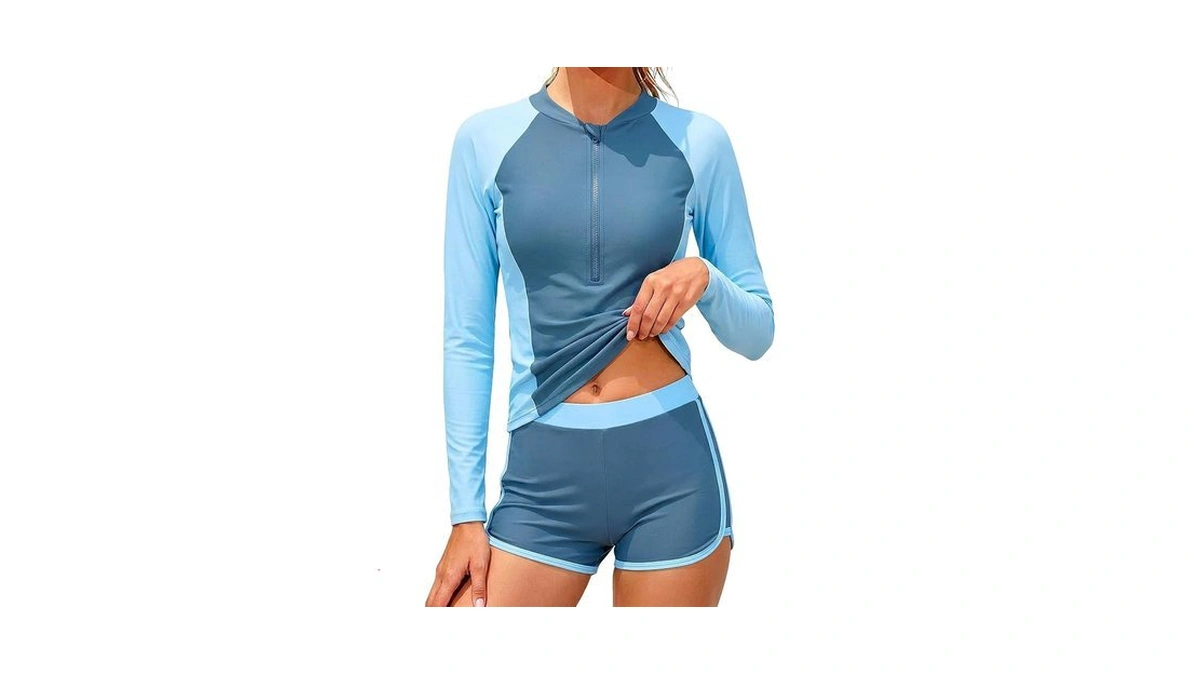 Dolxico Girls Rash Guard Swimsuits 2 Piece Long Sleeve Bathing