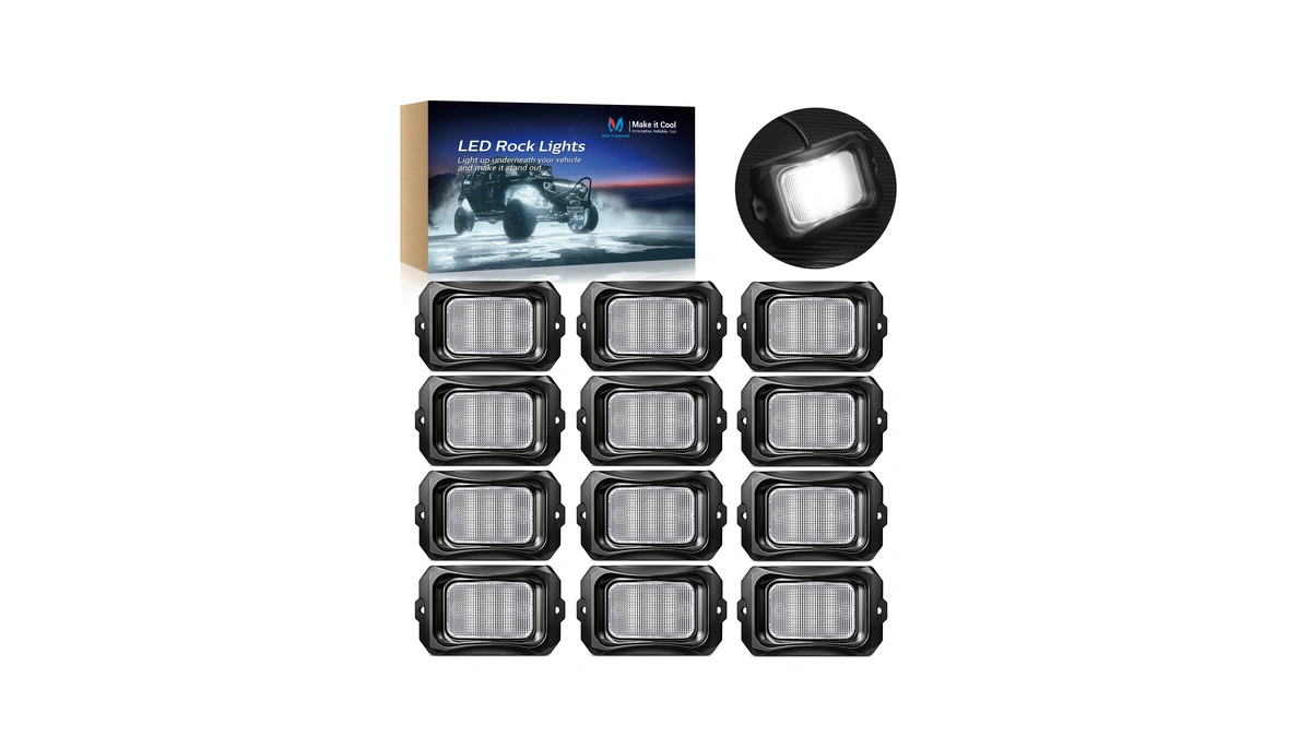 Mictuning C2 Curved Whit Rock Lights - 12 Pods Underglow